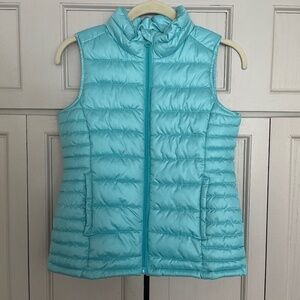 Girl’s aqua frost free sleeveless padded vest  siza 10-12
